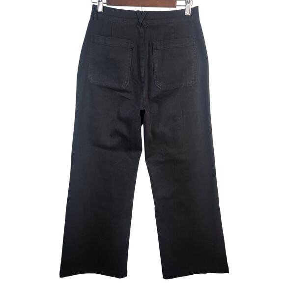 Brass Clothing Women’s Black Wide-Leg Sailor Pant Jeans Size 6 Inseam 30” NWT - Picture 2 of 16